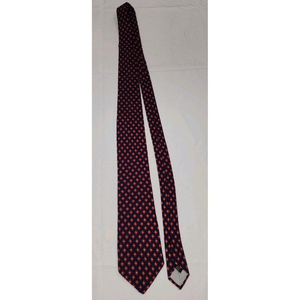 Tergal Mens Neck Tie Black With Red And Yellow Square Design